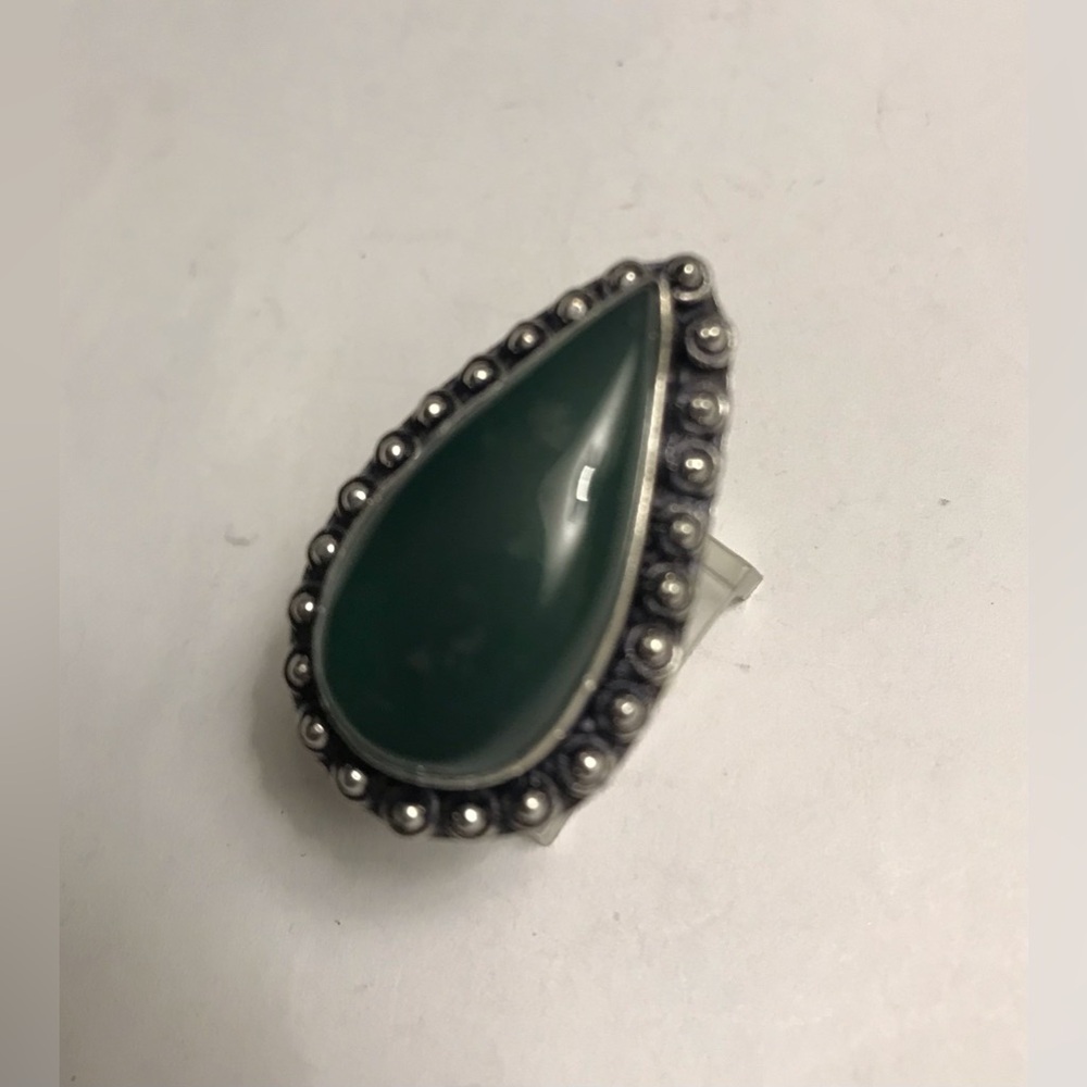 Nephite Jade 925 Sterling Silver Ring